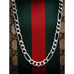 24" .925 sterling silver (italy) Figaro Necklace
